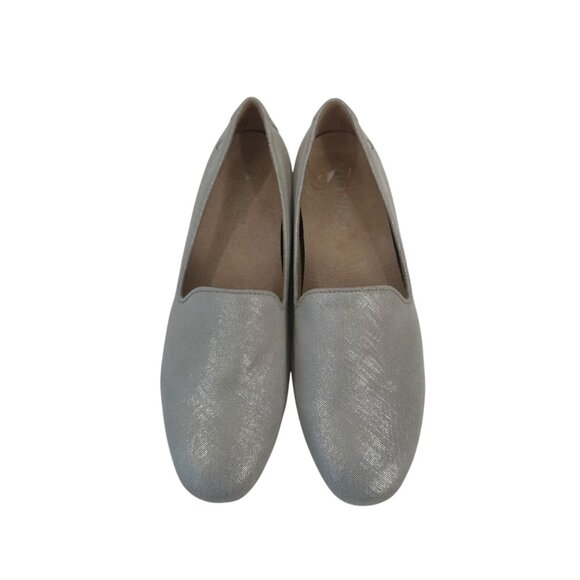 Vionic Women Silver Metallic Slip-On Loafers Comfort Shoes SZ 6 Textile Upper - Picture 4 of 12